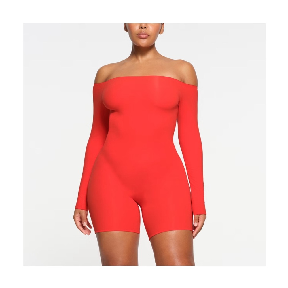 SKIMS Picot Off the Shoulder Bodysuit